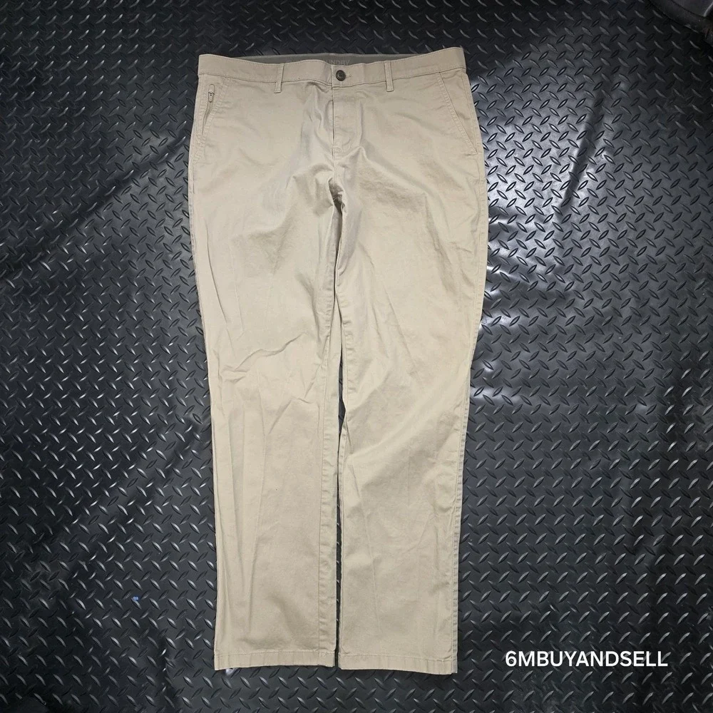 English Laundry Mens Khaki‎ Chino Pants 36x32 Tan Stretch Flat Front 1366228